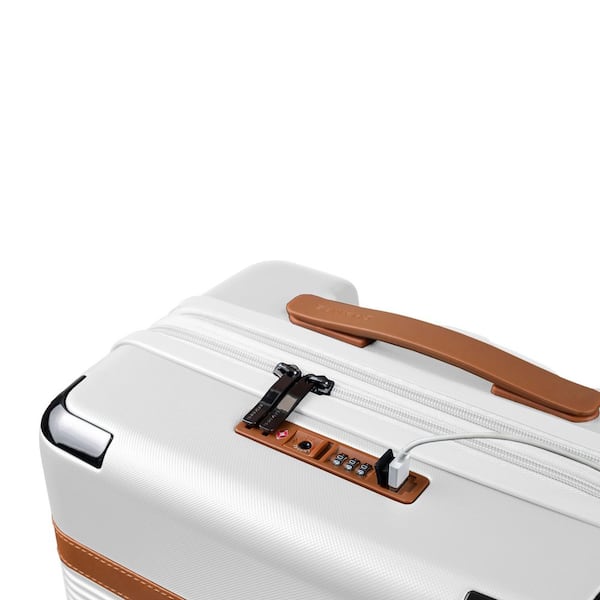 Champs 3-Piece Vintage-Like Air Hardside Luggage Set, Ivory