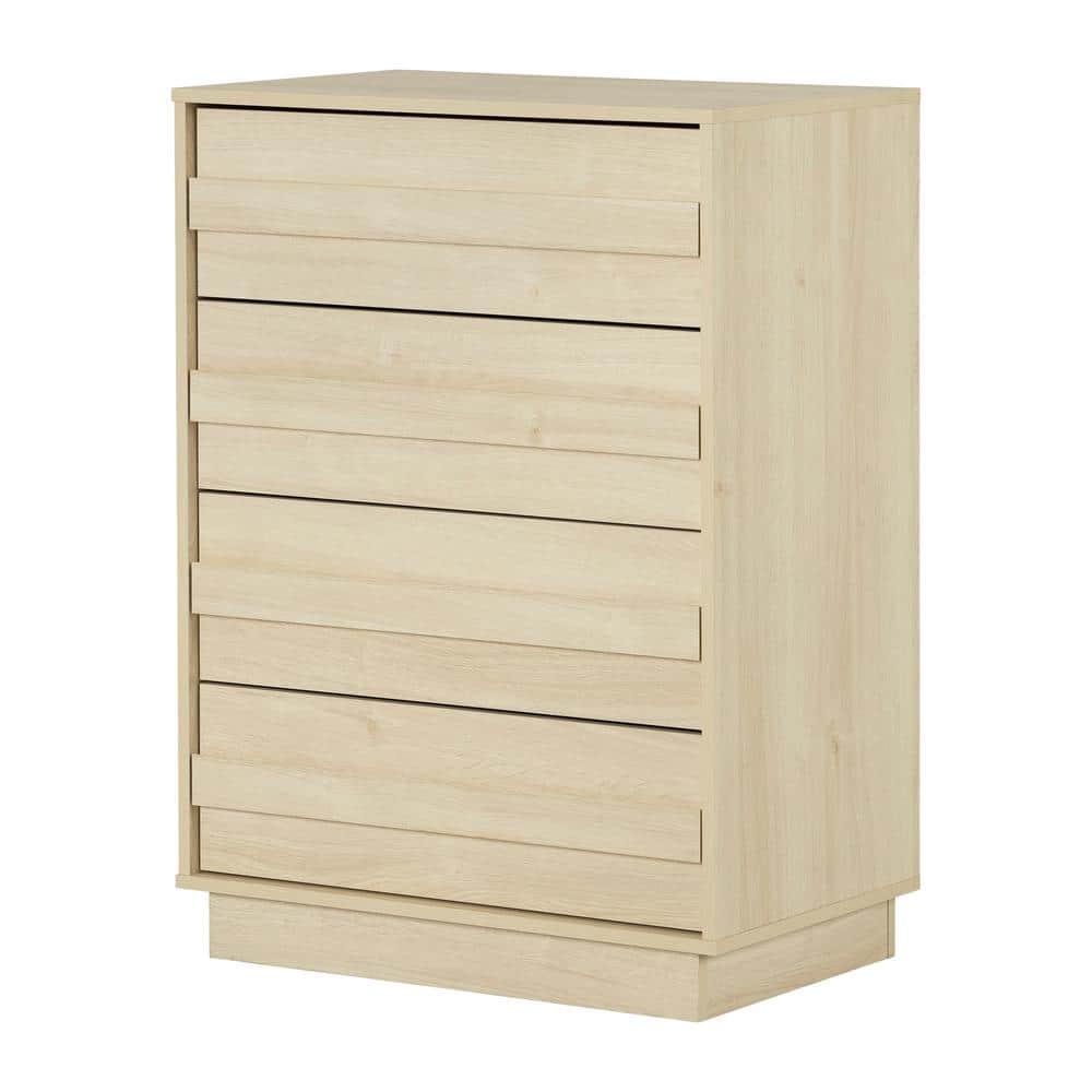 Bleached Oak Contemporary 4-Drawer Nursery Chest