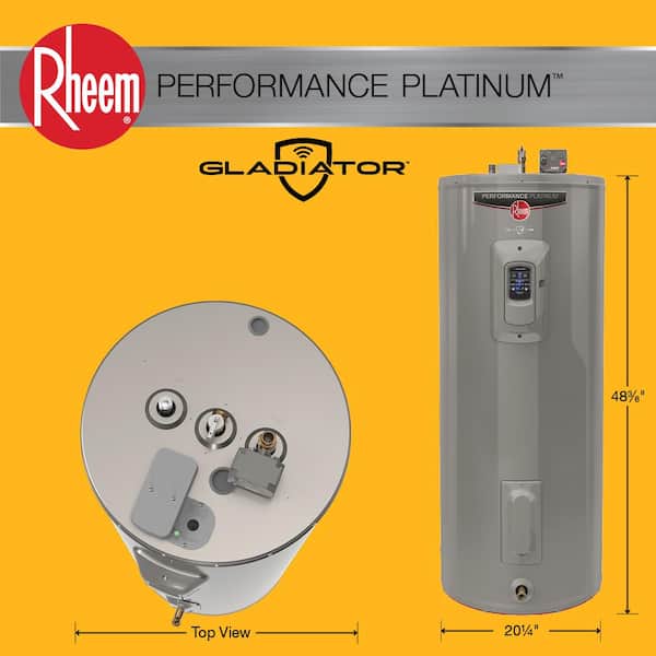 Gladiator 40 Gal Medium 12-Year 5500W Demand Response Ready Smart Electric Water Heater w/ Leak Detection, Auto Shutoff