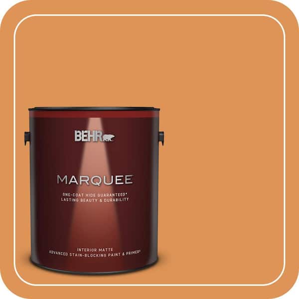 BEHR MARQUEE 1 gal. #270D-6 Pumpkin Toast Matte Interior Paint & Primer