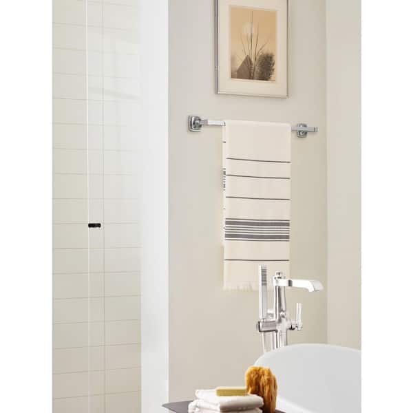 Stature 24 in. Wall Mounted Towel Bar in Polished Nickel
