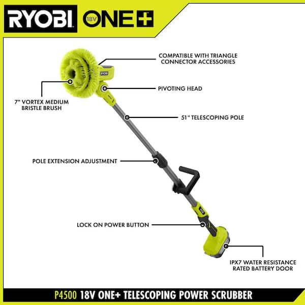 ONE+ 18V Cordless VORTEX Telescoping Power Scrubber (Tool Only)