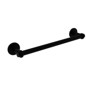 Continental Collection 30 in. Towel Bar with Twist Detail in Matte Black