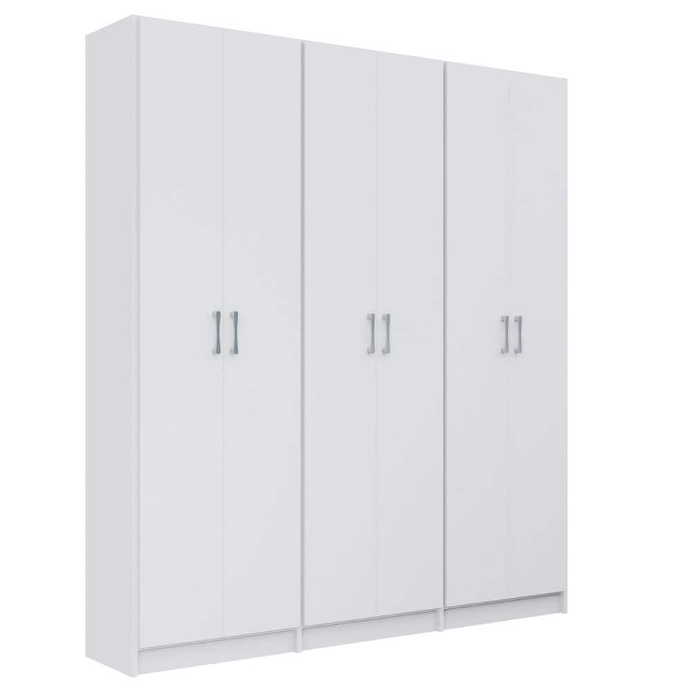Alto Collection 111 in W White Wall Mounted 3-Shelf Towers w Full Doors Wood Closet System price history on PriceWatchPro
