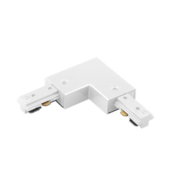 White Single Circuit Track Lighting Live End Cord Kit Track Lighting  Connector