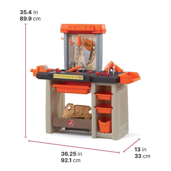 Step2 Handyman Workbench for Kids with 50-Piece Accessory Set and