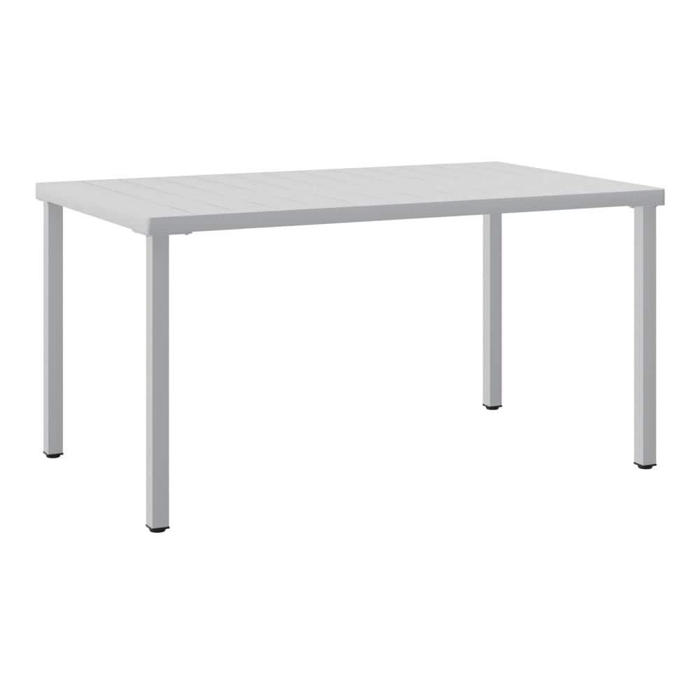 "Frond&Form Modern Outdoor Patio 59"" × 35.4"" Rectangular Iron Dining Table, Gray" price history on PriceWatchPro