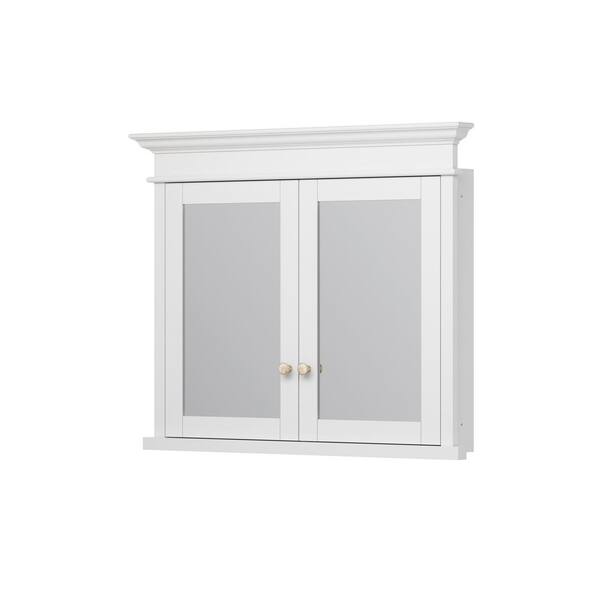 40 in. W x 32 in. H Rectangular Recessed Solid Wood Medicine Cabinet with Mirror
