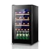 JEREMY CASS 18 in. Single Zone Beverage and Wine Cooler in Black with ...