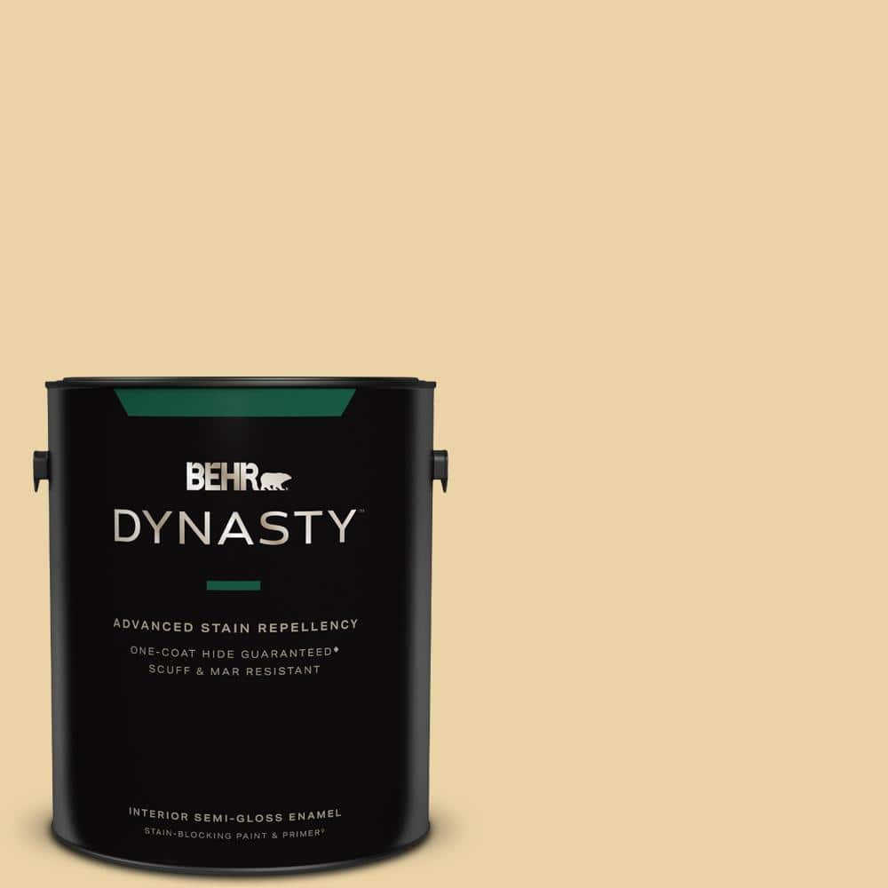 BEHR DYNASTY 1 gal. #350F-4 Quiet Veranda Semi-Gloss Enamel Interior  Stain-Blocking Paint & Primer 365001 - The Home Depot