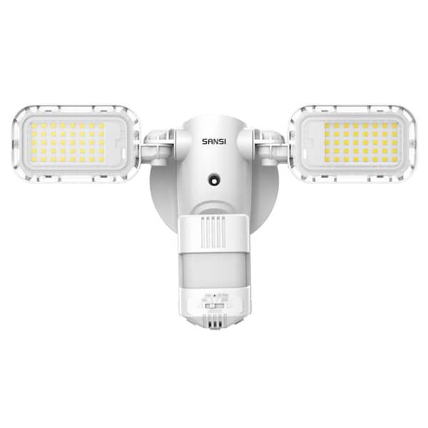 SANSI 1 000 Watt Equivalent 10 000 Lumens 180 White Dusk to Dawn Motion Sensing Integrated LED Flood Light 5000K