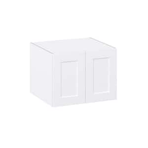Wallace Painted Shaker 27 in. W x 24 in. D x 20 in. H Warm White Assembled Deep Wall Bridge Kitchen Cabinet