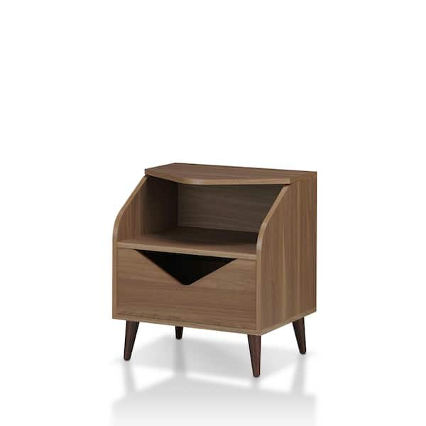 Furniture of America Tainy Honey Walnut 1-Drawer End Table
