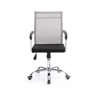 22.4 in. Width Standard Gray Fabric Ergonomic Chair with Adjustable Height