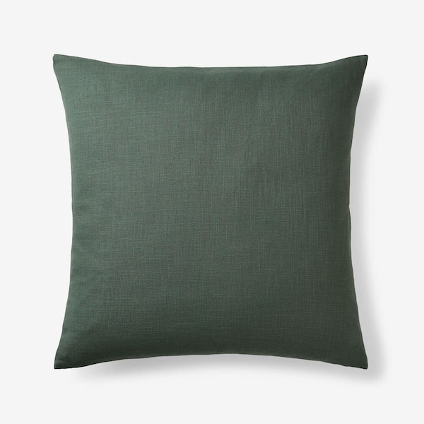 Company Cotton Green Texture 20 in. X 20 in. Throw Pillow Cover