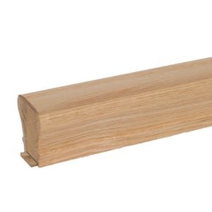 6010 16 ft. Unfinished Red Oak Plowed Handrail with Fillet