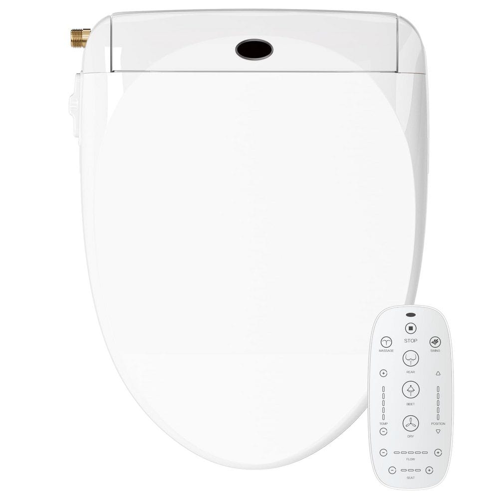 Elongated Smart Toilet Seat with Wireless Remote, Side Panel, Multiple Spray Modes, Heated Seat, Warm Water, Air Dryer price history on PriceWatchPro