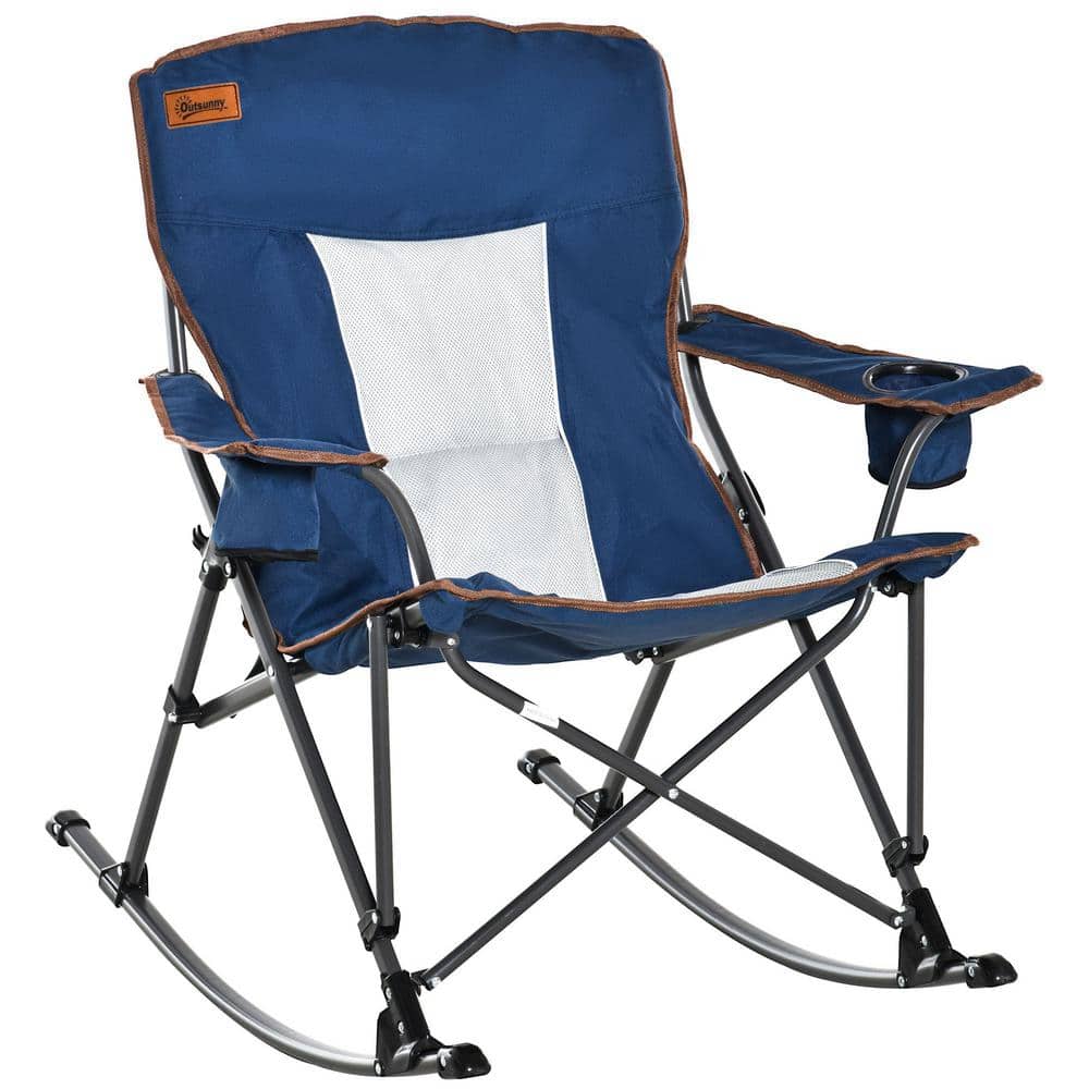 Outsunny Padded Camping Chair, Compact Folding Chair for Adults with P –  ShopEZ USA