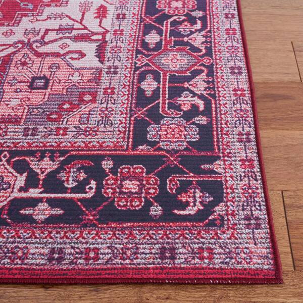 Safavieh Tucson Collection Machine Washable Slip Resistant 9' X 12' Rust/Blue TSN126P Oriental Living Room Dining Bedroom Area Rug