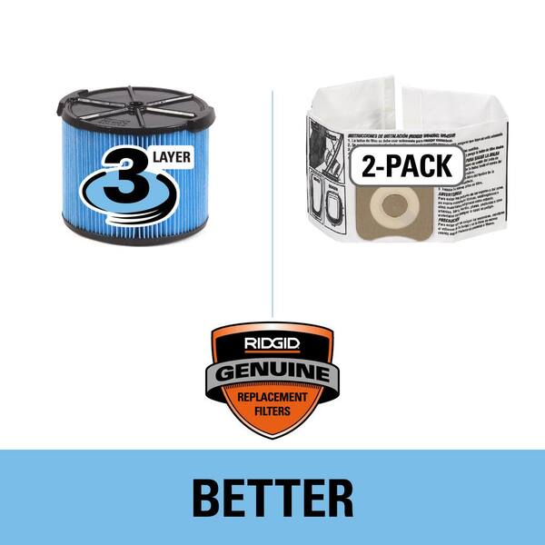 RIDGID Filter Kit with VF3500 Fine Dust 