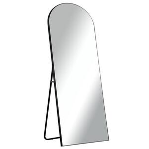 59 in. x 20 in. Modern Arched Shape Black Framed Full Length Floor Standing Mirror