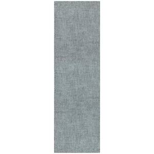 Agra Collection Static Design 2 ft. x 8 ft. Indoor Handmade Wool Runner Rug, 2 ft. 3 in. x 7 ft. 6 in., Gray