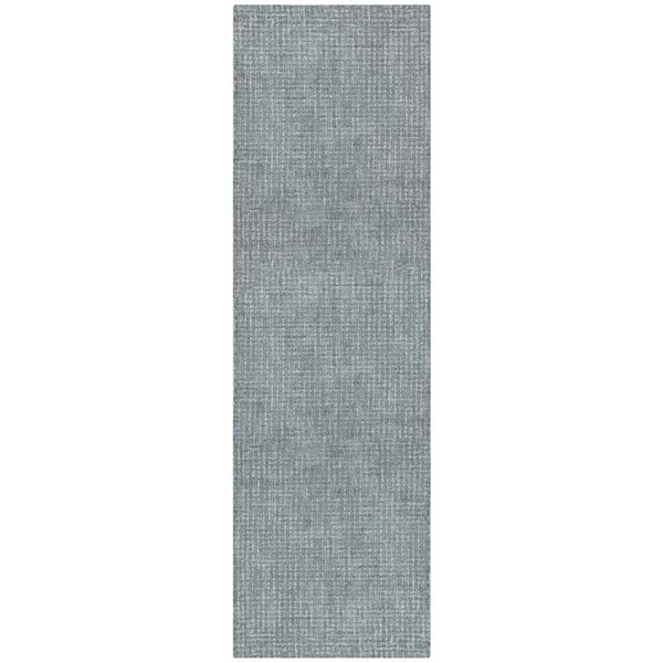 Ottomanson Agra Collection Static Design 2 ft. x 8 ft. Indoor Handmade Wool Runner Rug, 2 ft. 3 in. x 7 ft. 6 in., Gray
