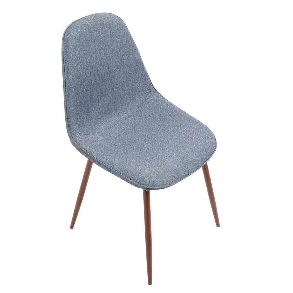Transitional High-Back Upholstered Side Chair in Blue