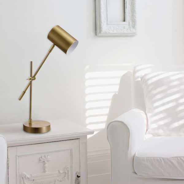 Pratt 20 in. Matte Brass Desk Lamp