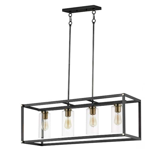 Maxim Lighting Capitol 4 Light Black Linear Pendant Light