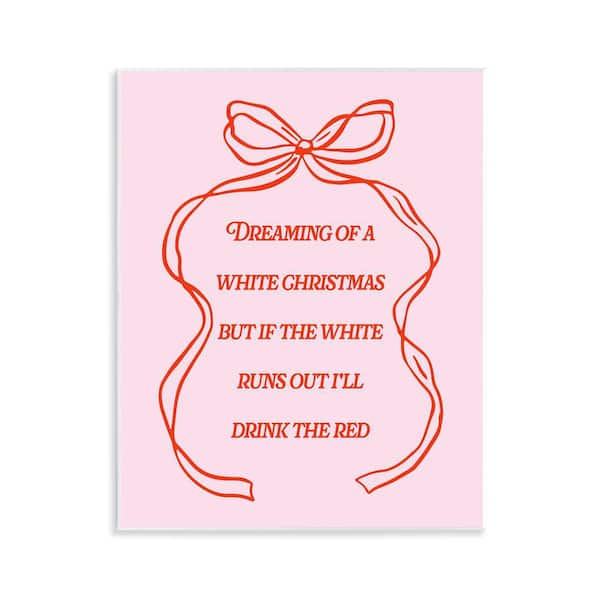 Stupell Industries White and Red Christmas Wine by House of Lulu Unframed Typography Graphic Art Print 14 in. x 11 in.