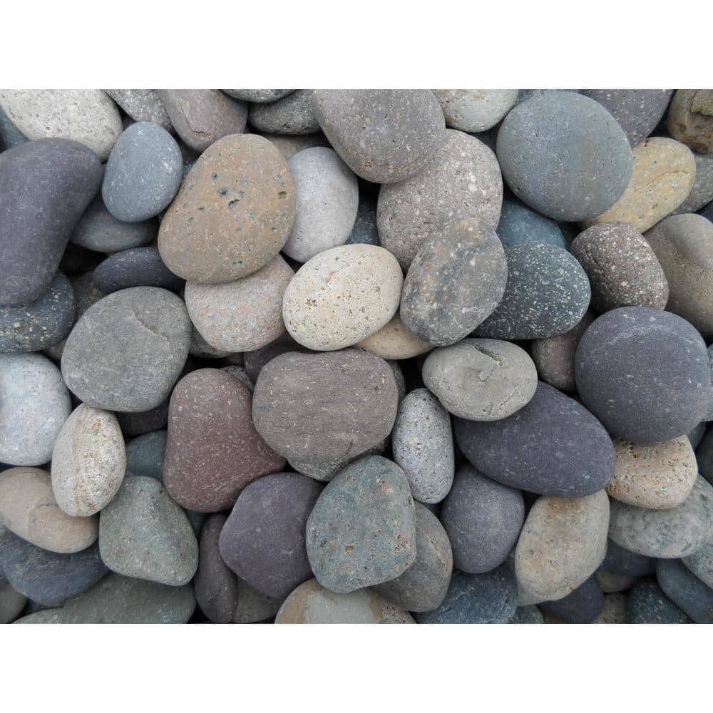 Rock Ranch 27 cu. ft. 1 in. to 2 in. Mixed Mexican Beach Pebble (2200 lbs. 