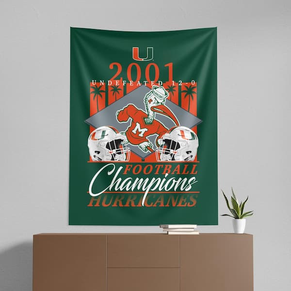 THE NORTHWEST GROUP NCAA Miami Pinnacle Printed Wall Hanging