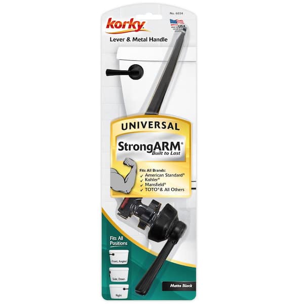 StrongARM Toilet Handle and Lever - Fits Front, Side, Angled, Left, and Right Mount Toilets - Matte Black, Simple Style