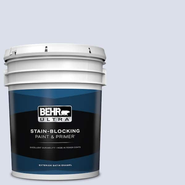 BEHR ULTRA 5 gal. #620C-1 Winter Ice Satin Enamel Exterior Paint & Primer