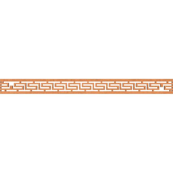 Ekena Millwork Tulum Fretwork 0.375 in. D x 46.375 in. W x 4 in. L Cherry Wood Panel Moulding