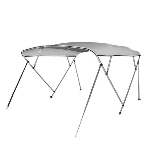 SereneLife 79.02 in. Gray 4-Bow Bimini Top Boat Cover