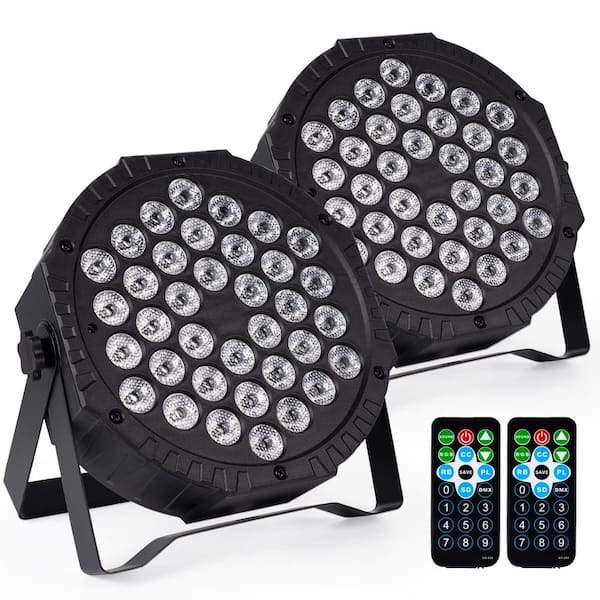 Lukyamzn 36 LED Par Lights Stage Lights with Sound Activated Remote Control & DMX Control, Stage Lighting Uplights - 8 Pack
