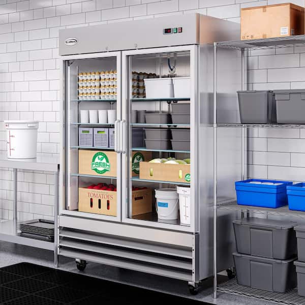 Koolmore 54 in. 47 cu. ft. Commercial 2-Glass Door Reach In