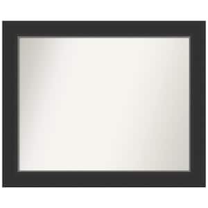 Corvino Black 33 in. W x 27 in. H Rectangle Non-Beveled Wood Framed Wall Mirror in Black