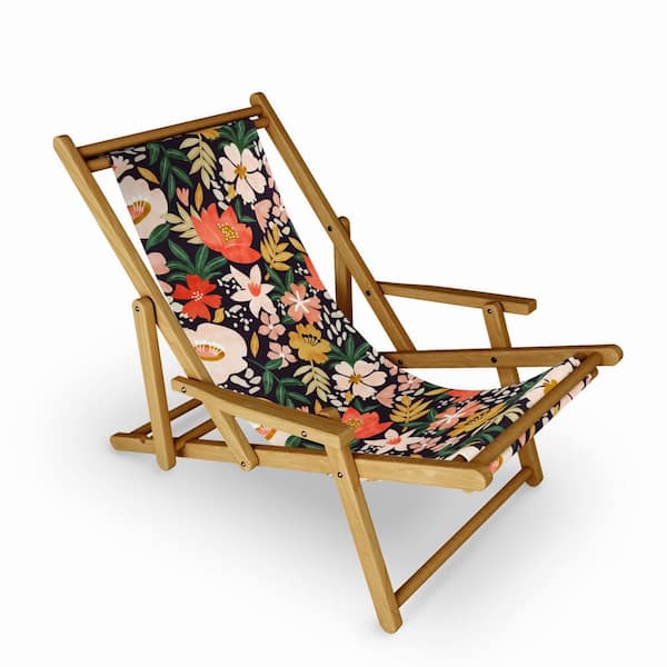 DenyDesigns. Marta Barragan Camarasa Modern Meadow Blooming Folding Sling Outdoor Lounge Chair