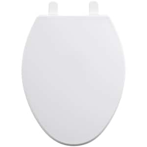 Brevia Elongated Closed Front Toilet Seat with Quick-Release Hinges in White