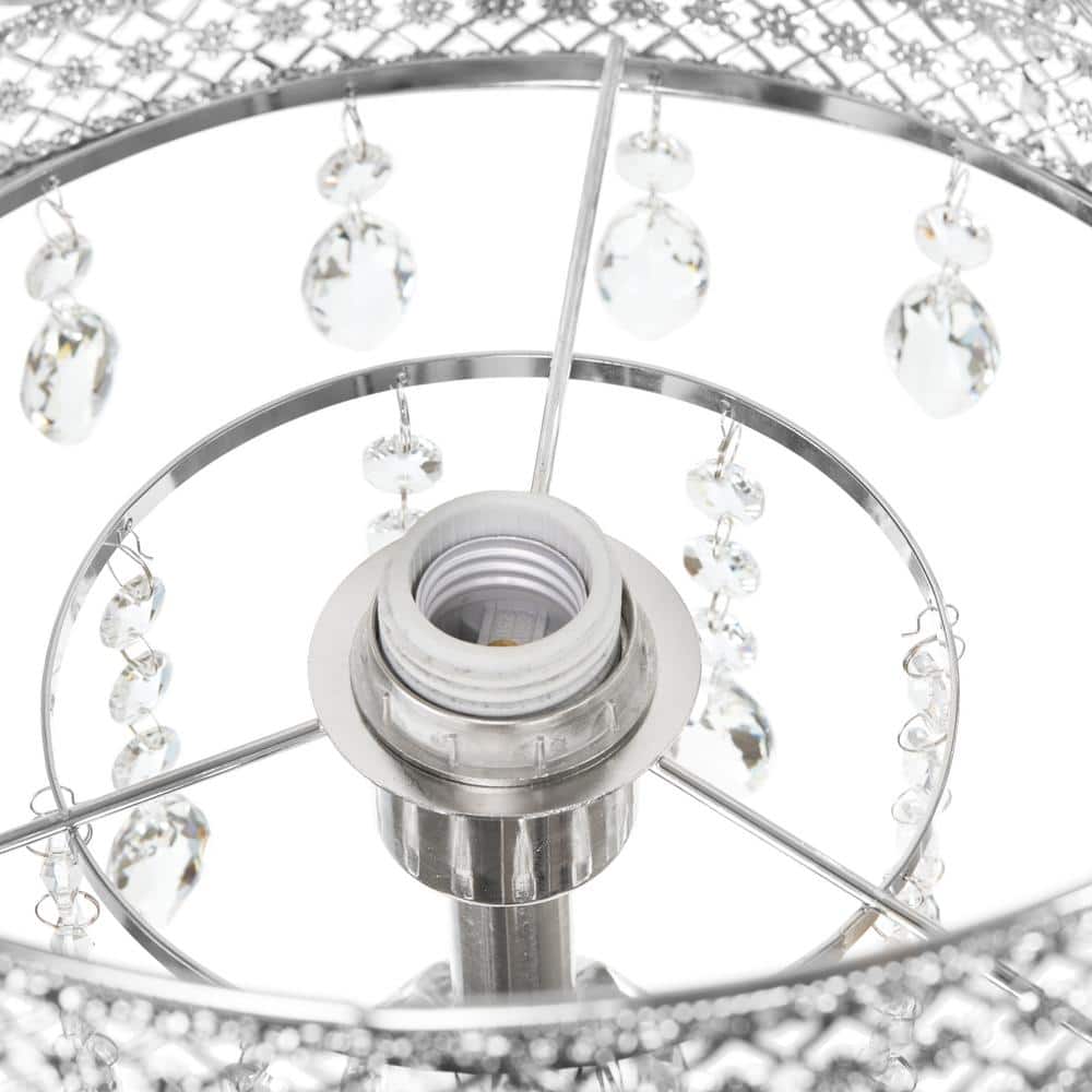 Monroe Polished Nickel 60.5" Crystal Jewel Floor Lamp