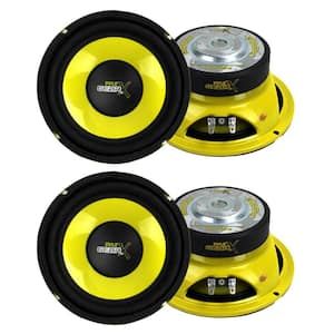 6.5 in. 1200-Watt Car Mid Bass/Midrange Subwoofers Sub Power Speakers