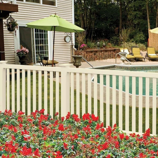 Ohio 4 ft. H x 8 ft. W Sand Vinyl Fence Panel (Unassembled)