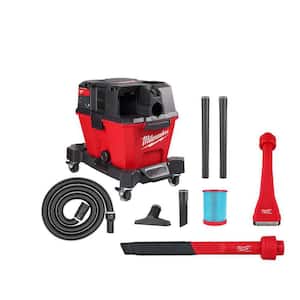 M18 FUEL 6 Gal. Cordless Wet/Dry Shop Vacuum W/Filter, Hose and AIR-TIP 1-1/4 in. - 2-1/2 in. Flex Crevice and Brush Kit