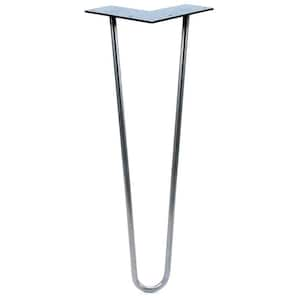 Heavy-Duty 1/2 in. Dia 31 in. Raw Steel, 2-Rod Hairpin Leg