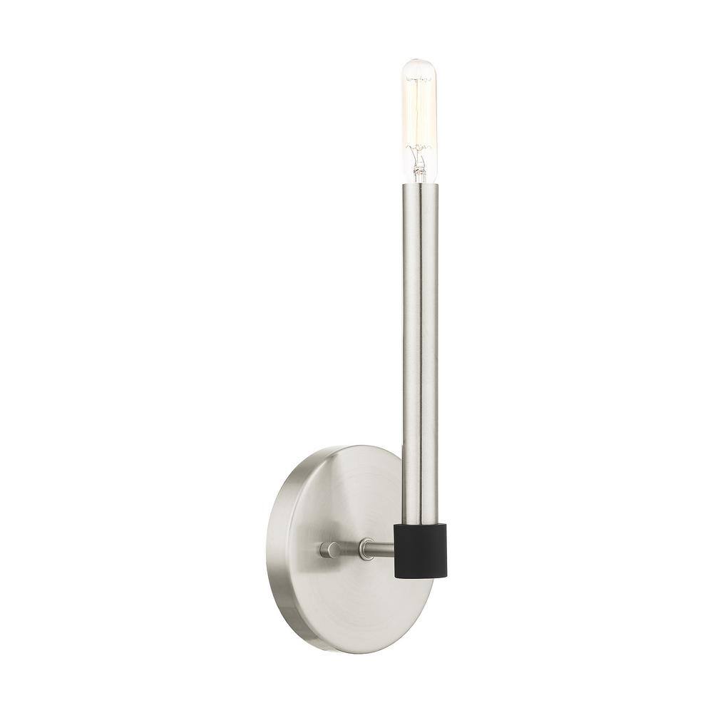 Karlstad Brushed Nickel Satin Brass 1-Light Wall Sconce