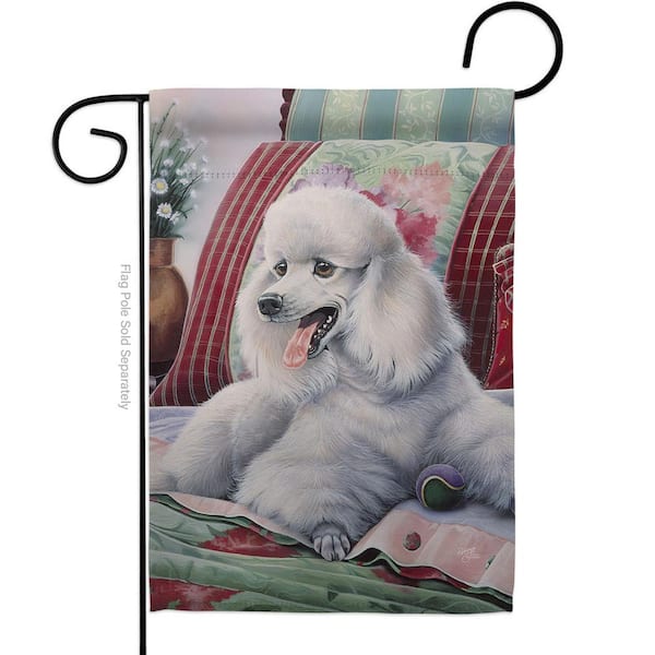 13 in. x 18.5 in. Poodle Dog Garden Flag Double-Sided Readable Both Sides Animals Decorative