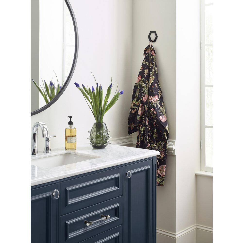 Matte Black Hexagonal Single Prong Decorative Wall Hook